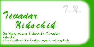 tivadar mikschik business card